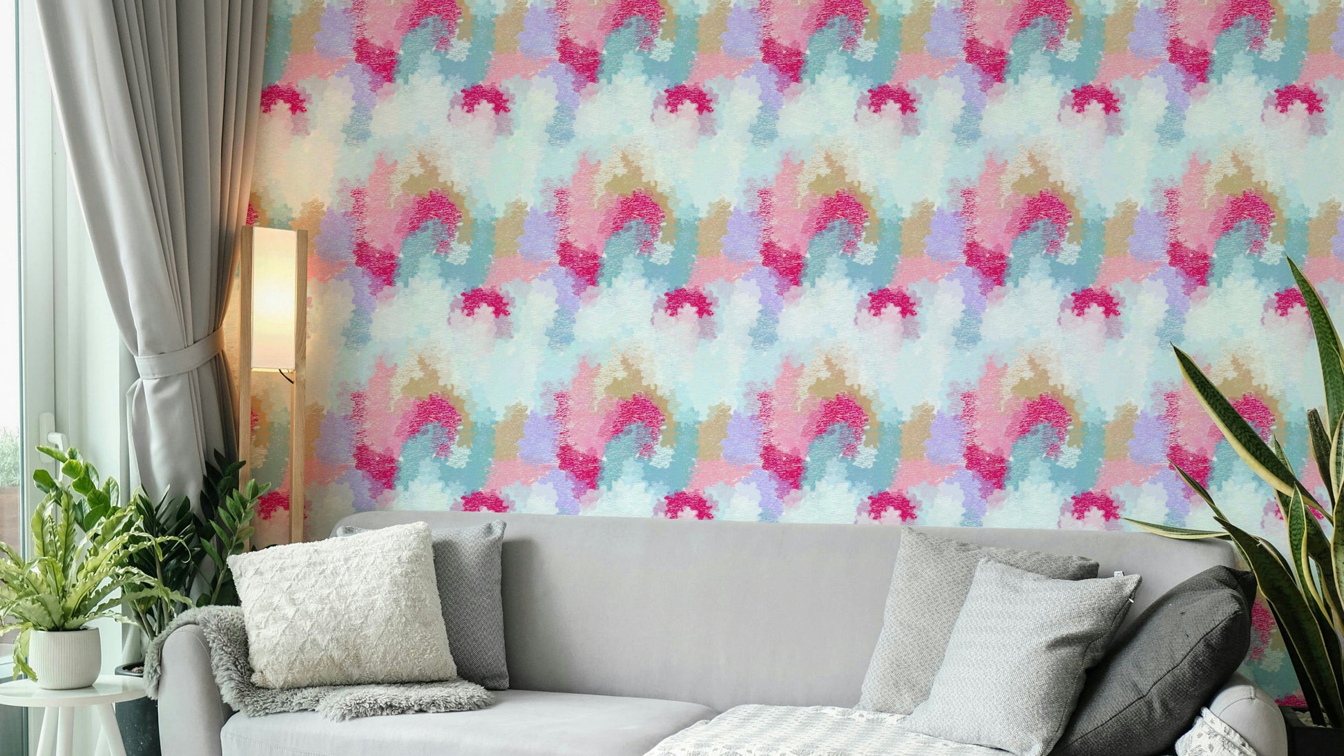 Crayon Strokes expressive wall mural

