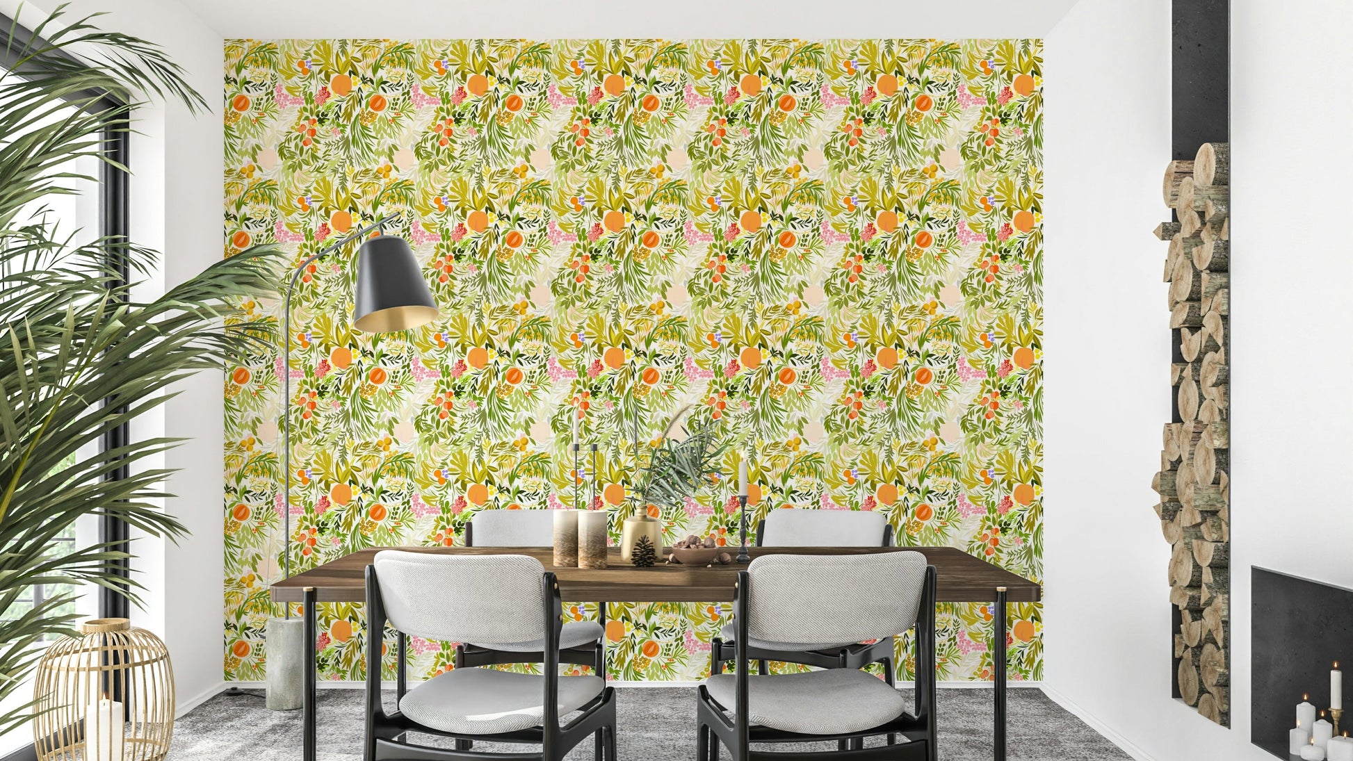 Citrus Bloom vibrant wallpaper

