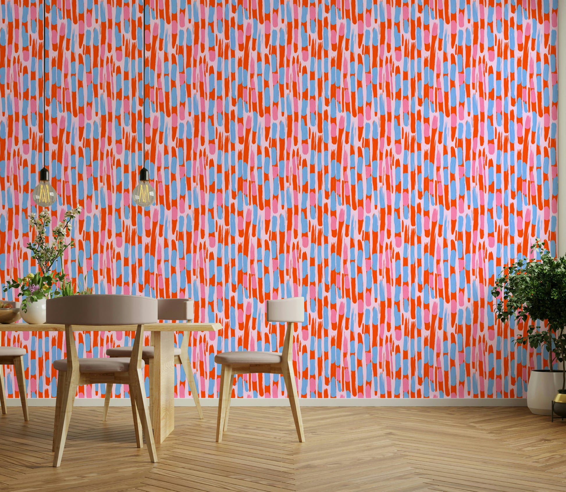 Painterly Pulse energetic wallpaper for walls

