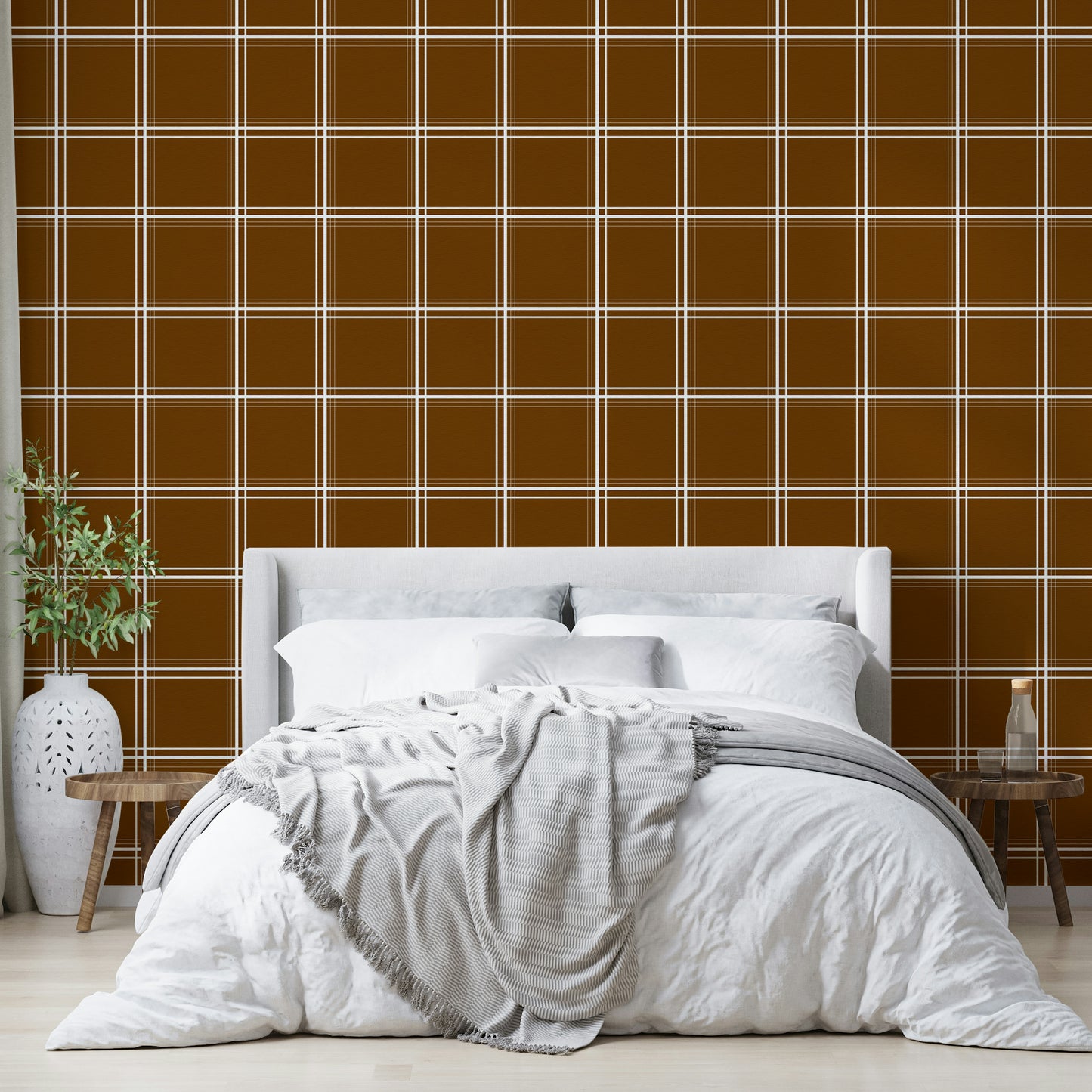 Terra Plaid stylish wallpaper for walls

