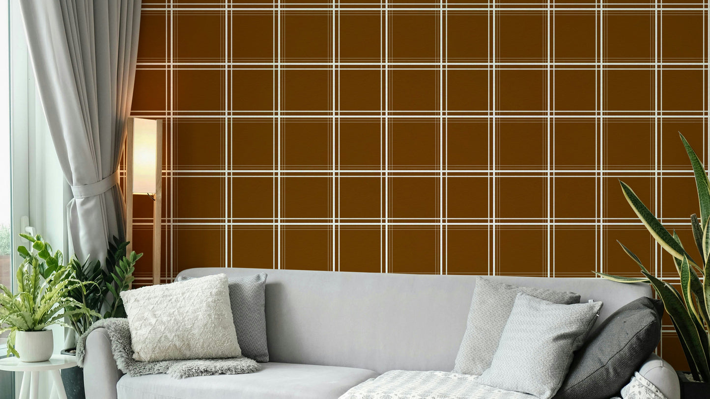 Terra Plaid checkered wall art

