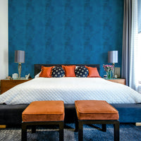 Midnight Bloom Blues blue wallpaper for walls

