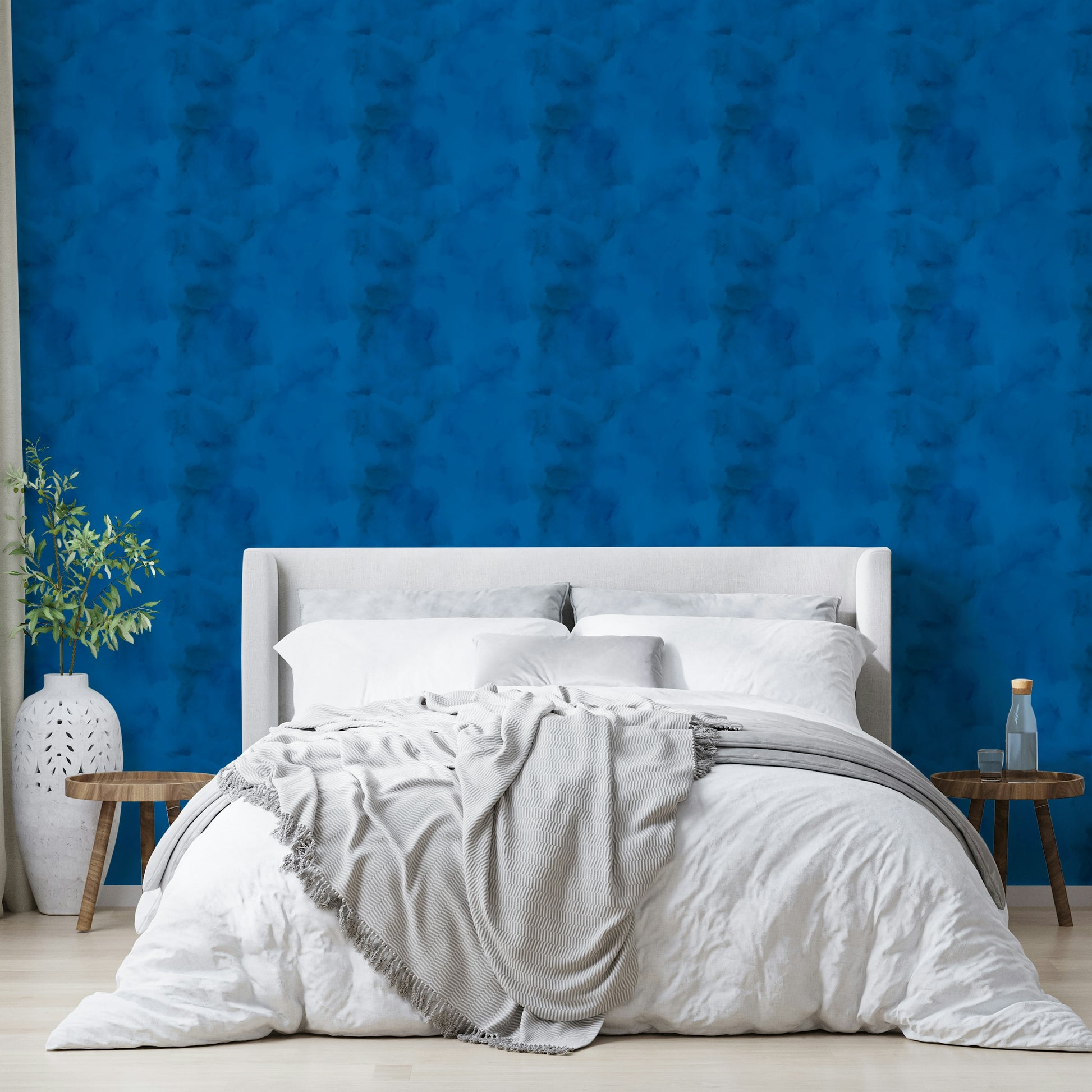 Midnight Bloom Blues elegant wall art

