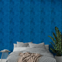 Midnight Bloom Blues sophisticated wall covering

