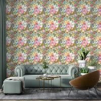 Spring Painterly Florals painting wallpaper.

