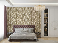 The wallpaper for walls being admired in a home.