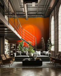 A detail shot of the soft color transitions in the wallpaper.