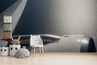 A close-up of the shimmering water and the airplane's wing.

