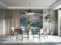 A close-up of the detailed texture in the wave design.

