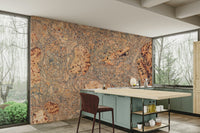 The wallpaper for walls being admired in a home.
