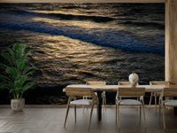 The wallpaper for walls being admired in a home.

