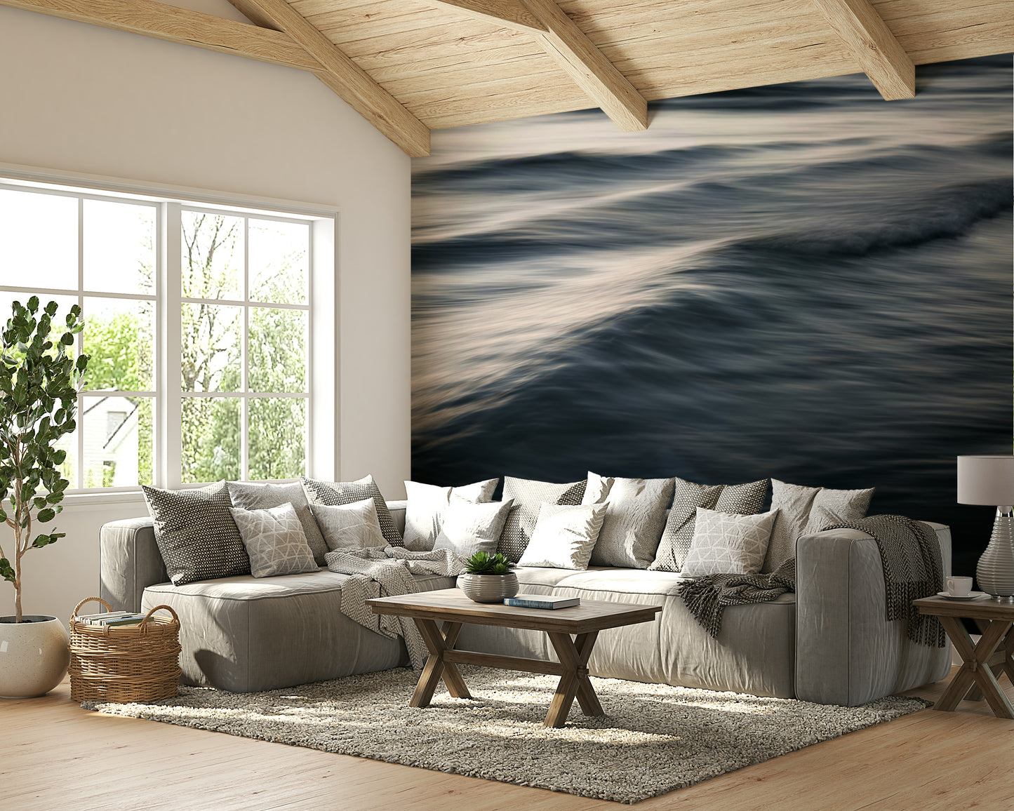 A serene ocean motion wall mural for your decor.

