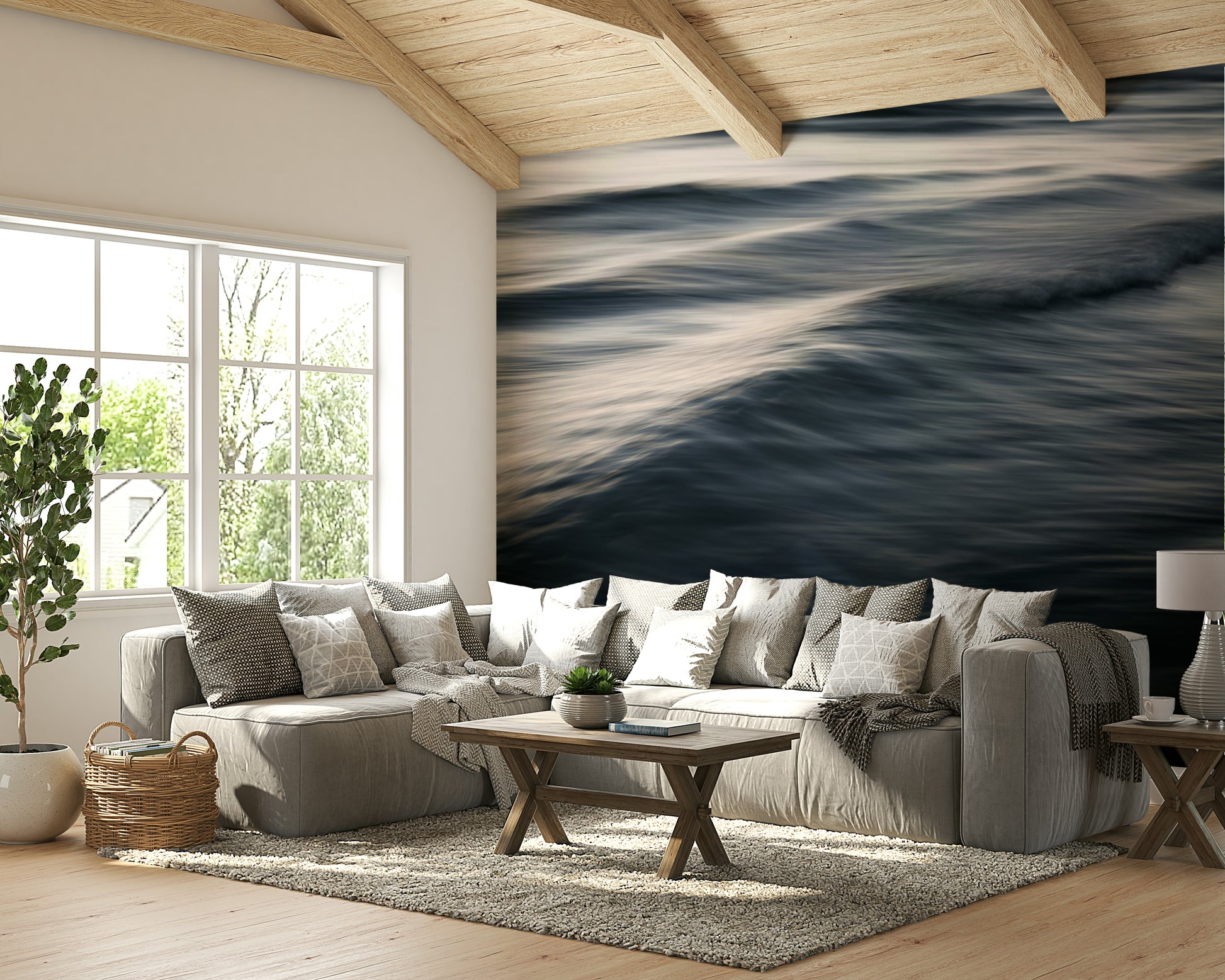 A serene ocean motion wall mural for your decor.

