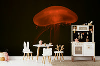 An artistic sea creature mural for home decor.

