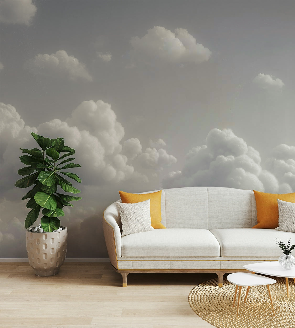 An artistic abstract sky mural for home decor.

.

