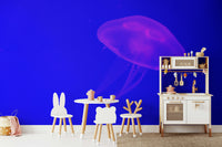 An artistic sea creature mural for home decor.

