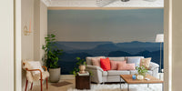 A beautiful panoramic wall mural for a living room.

