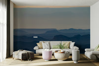 An artistic nature landscape mural for home decor.

