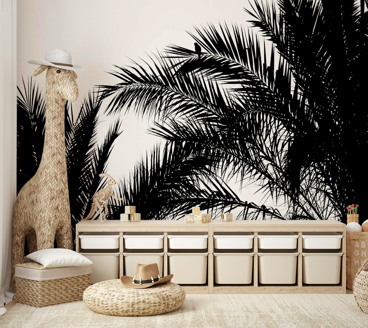 The wallpaper for walls being admired in a home.

