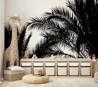 The wallpaper for walls being admired in a home.

