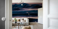 A contemplative wave texture wallpaper mural for a feature wall.

