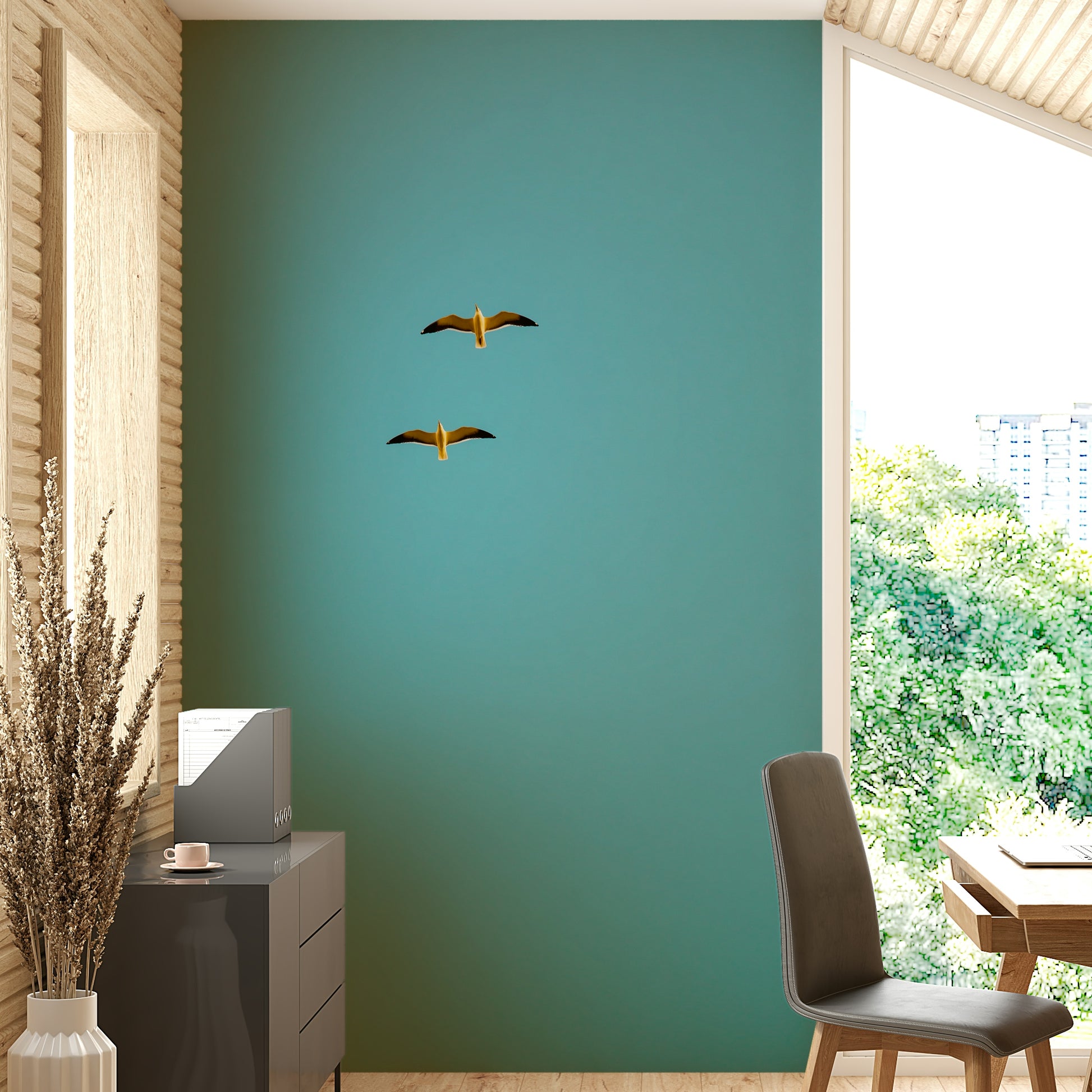 An aerial view of the waves near the shore.

