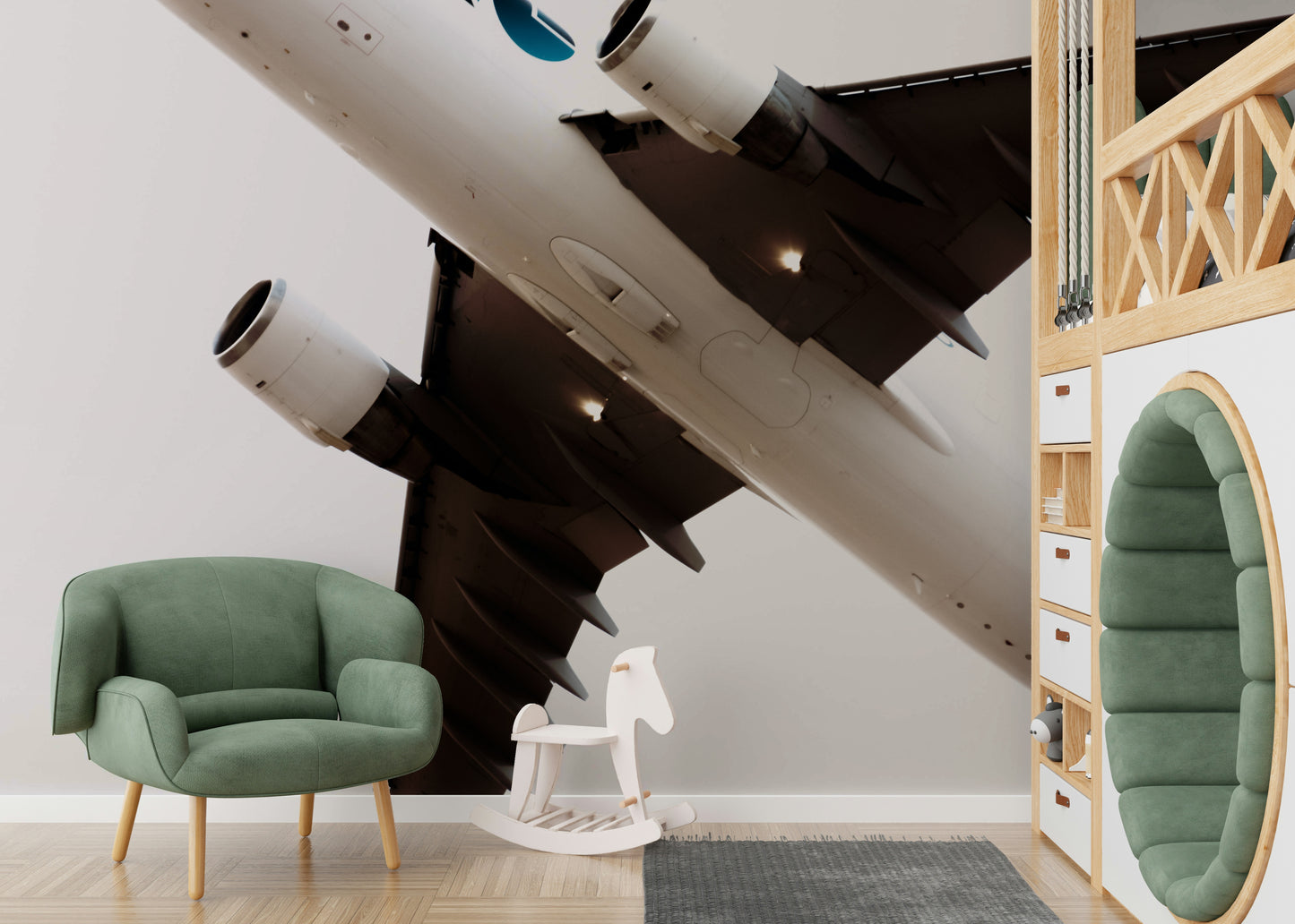 The wallpaper for walls being admired in a home.

