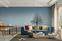 The peel and stick wallpaper showing realistic winter textures.