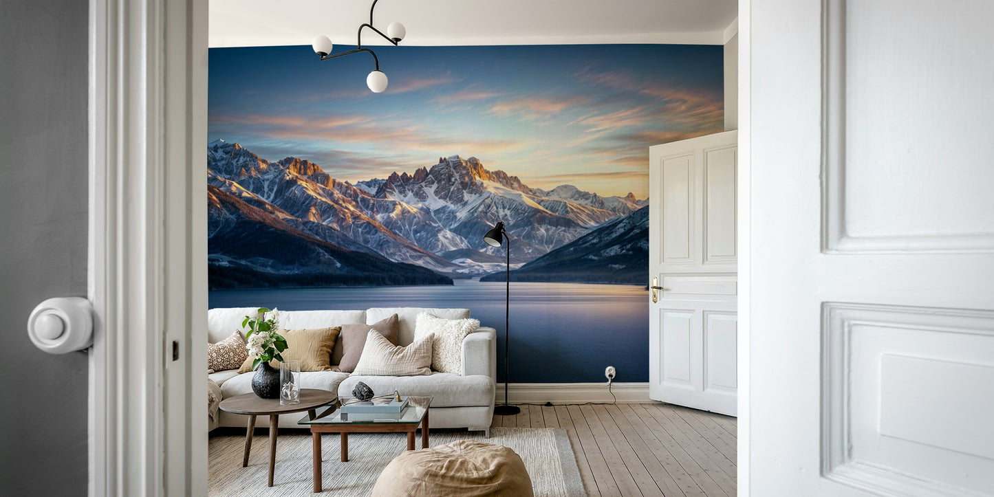 A close-up of the textured details on the snow and ice.