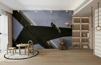 A detail shot of the classic design of the aircraft.