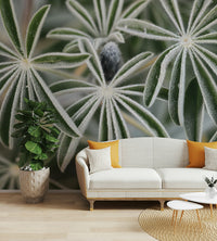 A beautiful serene field of blue lupine flowers.