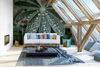 The wallpaper for walls being admired in a home.