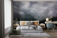 A graceful subtle pattern wall mural in soft, natural tones.

