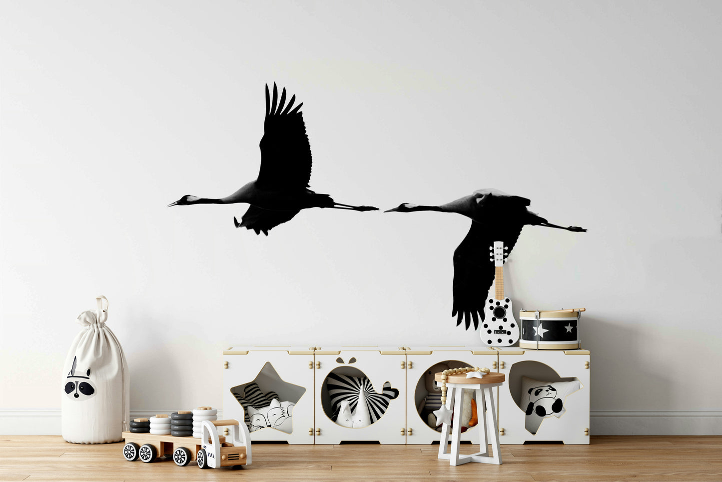 A serene avian design wall mural for your decor.

