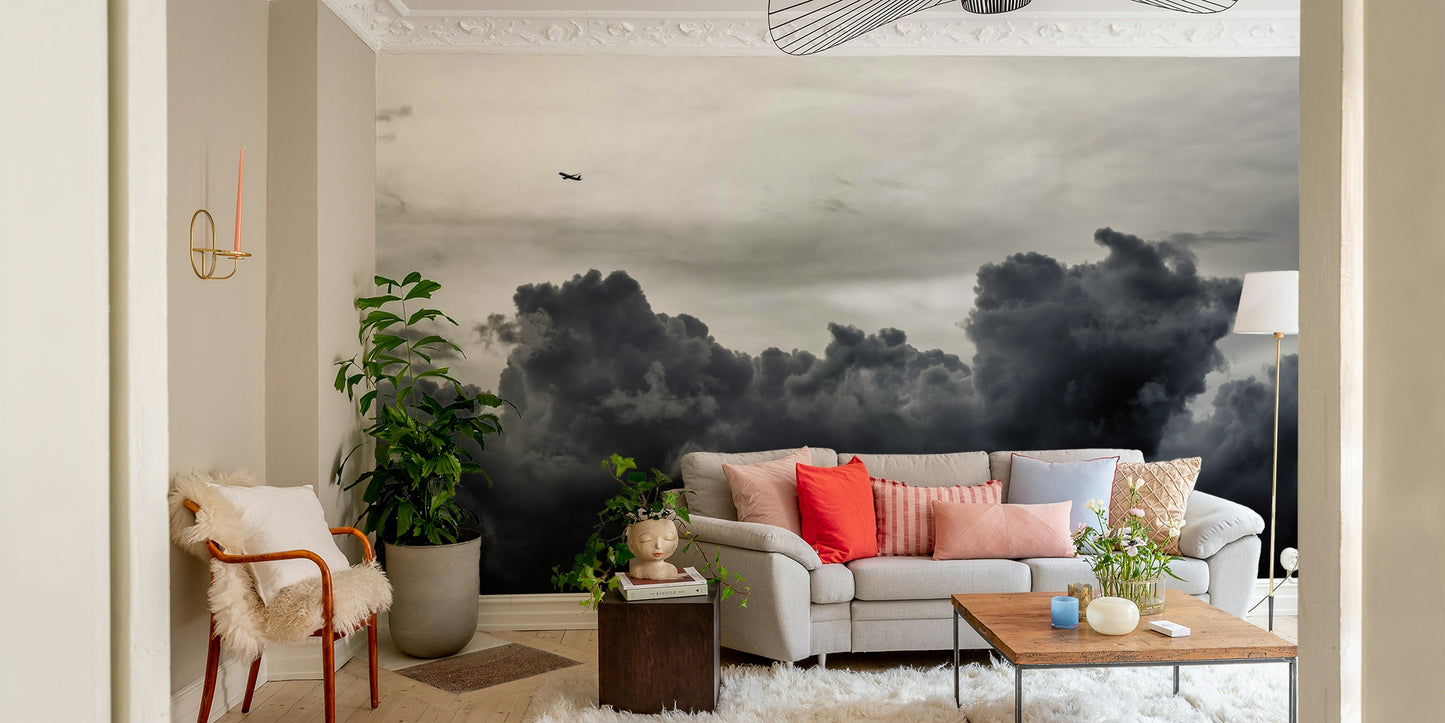 A contemplative stormy weather wallpaper mural for a feature wall.

