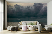 A classic ocean wallpaper for walls with a coastal theme.

