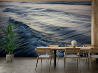 A contemplative wave texture wallpaper mural for a feature wall.

