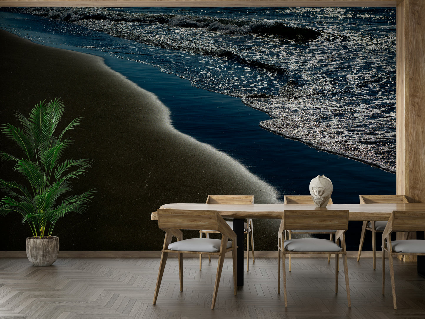 A classic ocean wallpaper for walls with a coastal theme.

