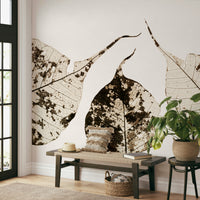 A serene fallen leaves wall mural for your decor.


