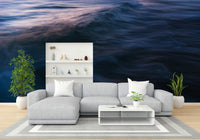 A contemplative wave texture wallpaper mural for a feature wall.

