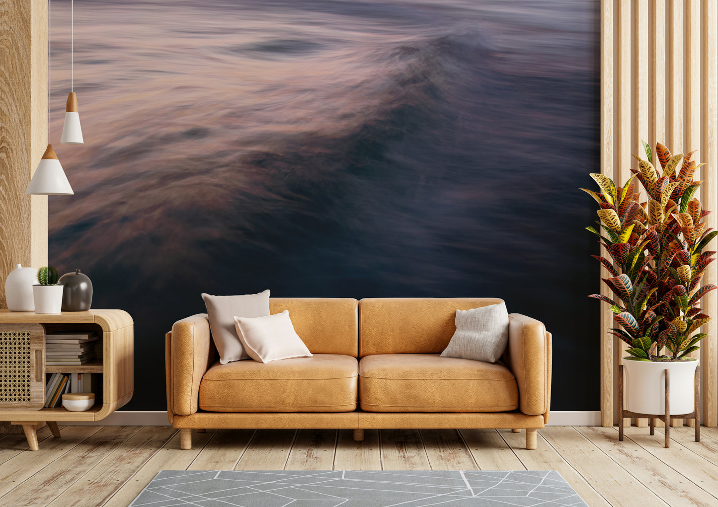 A serene ocean motion wall mural for your decor.

