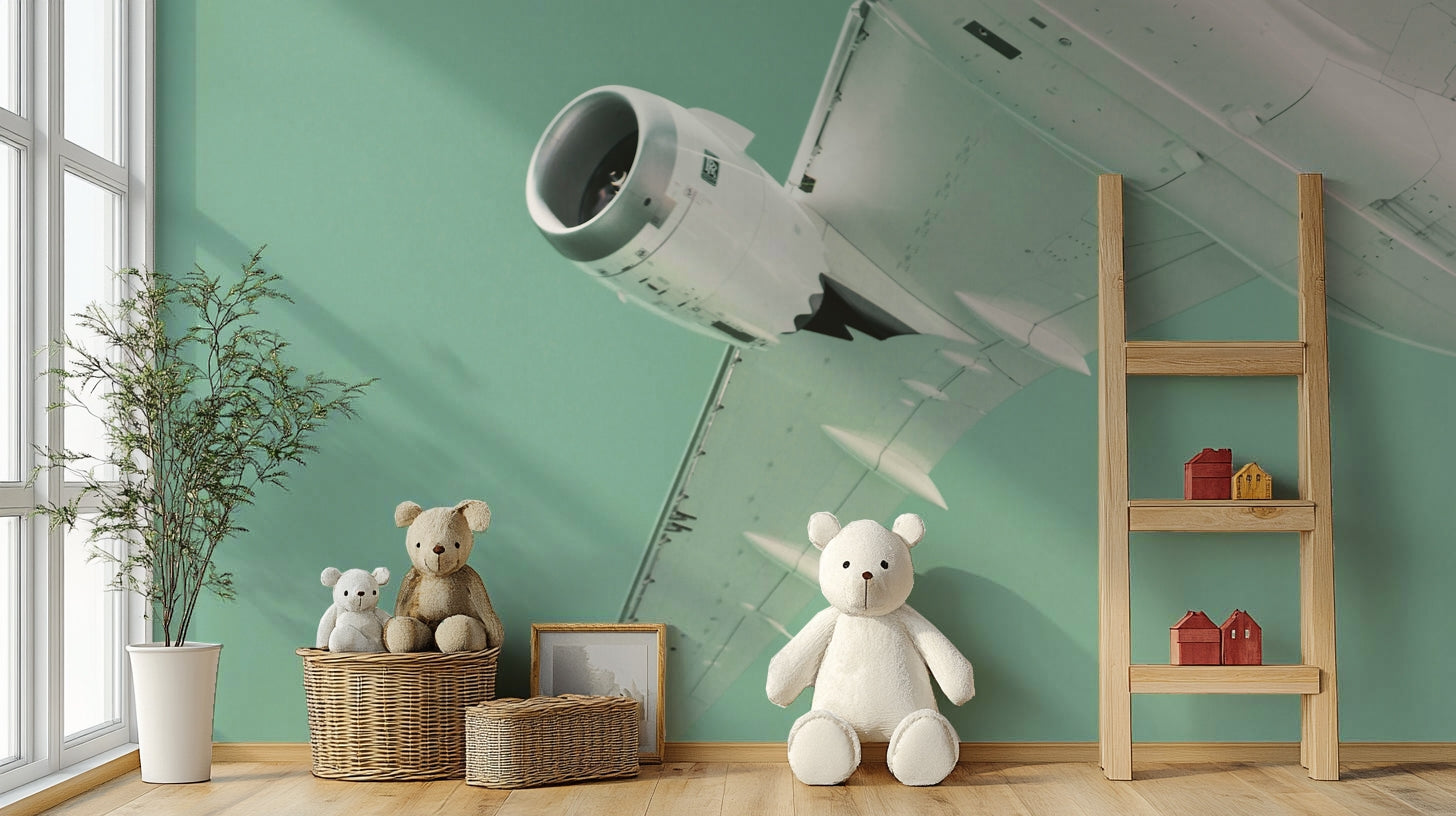 A beautiful aerial view wallpaper mural of a natural landscape.

