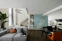 An artistic IAF symbol mural for home decor.

