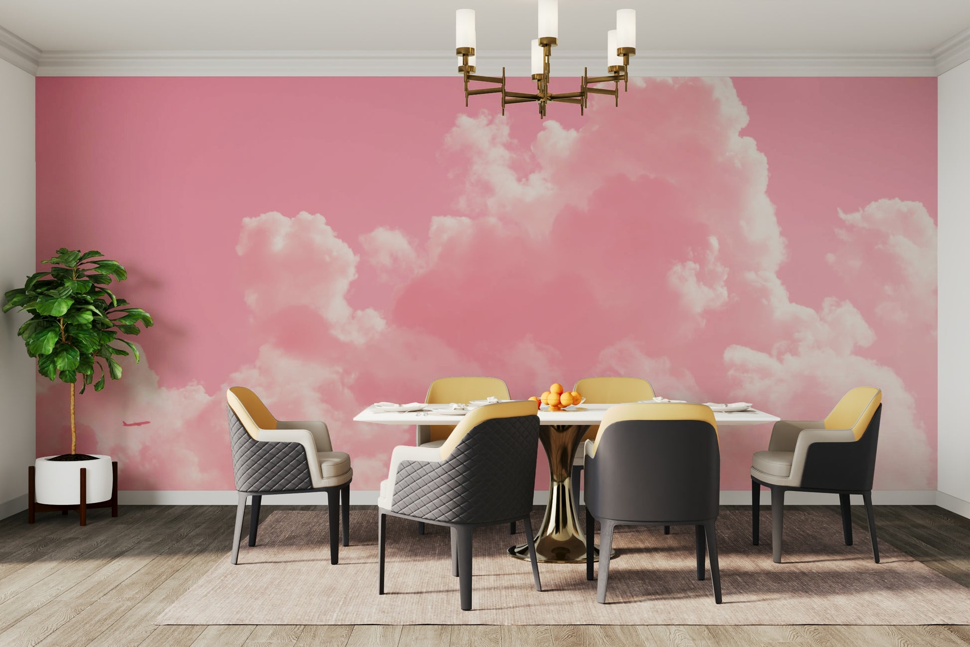 A serene abstract cloud wall mural for your decor.

