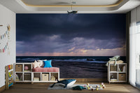 An artistic abstract design mural for home decor.

