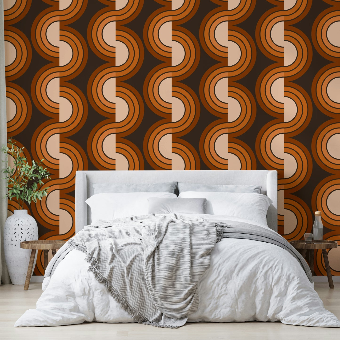 A classic retro design wallpaper for walls.

