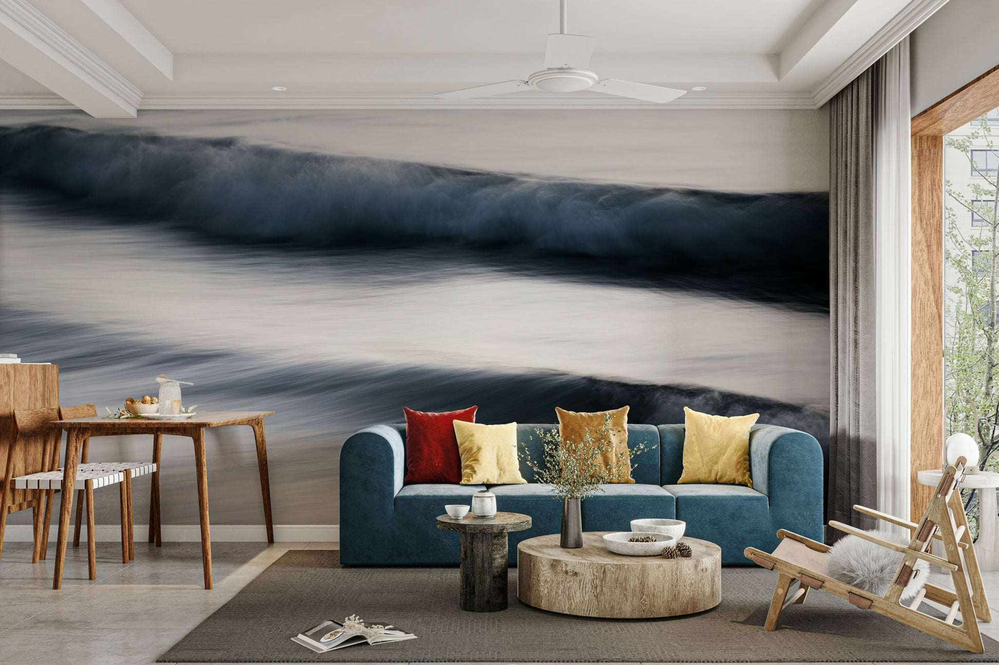 A classic wave design wallpaper for walls.


