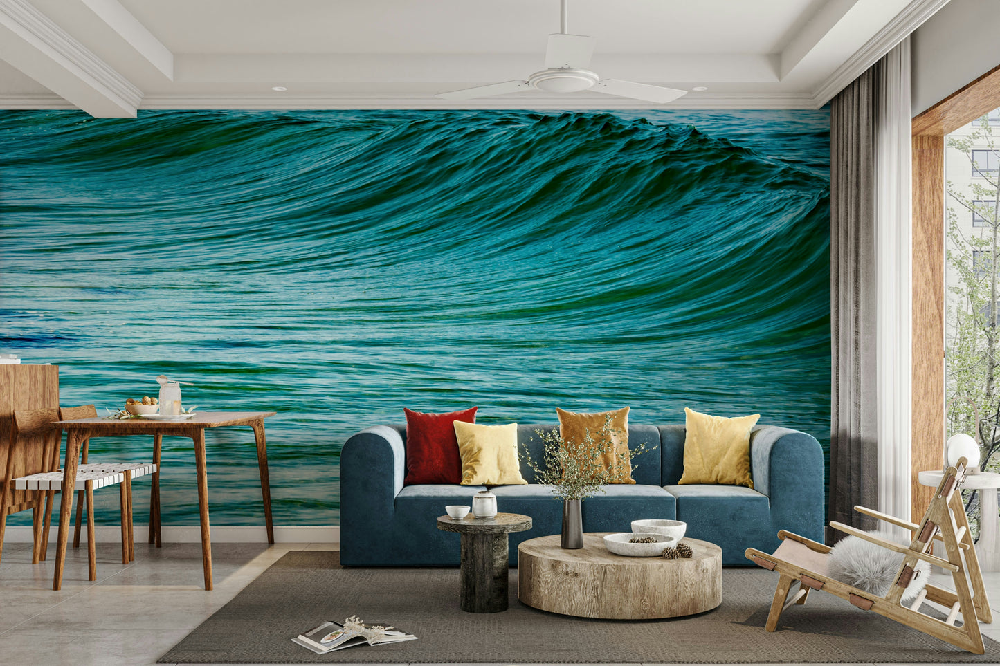 A classic wave design wallpaper for walls.


