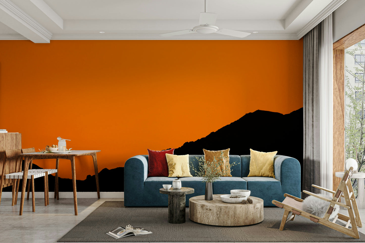 A contemplative desert view wallpaper mural for a feature wall.

