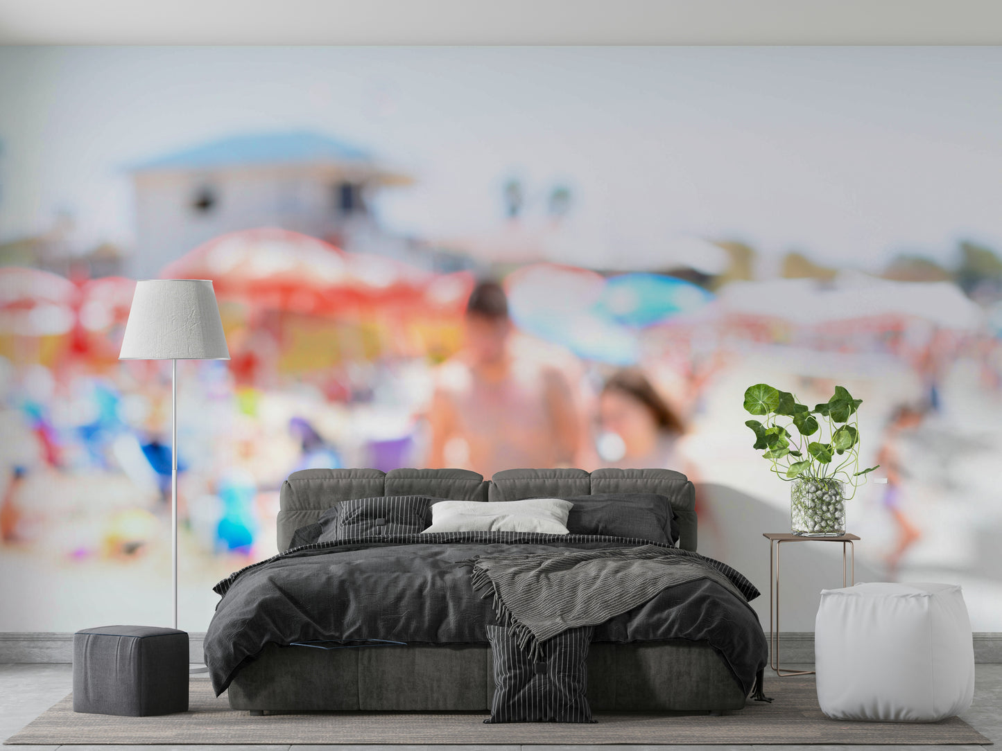 A contemplative rocky shoreline wallpaper mural for a feature wall.

